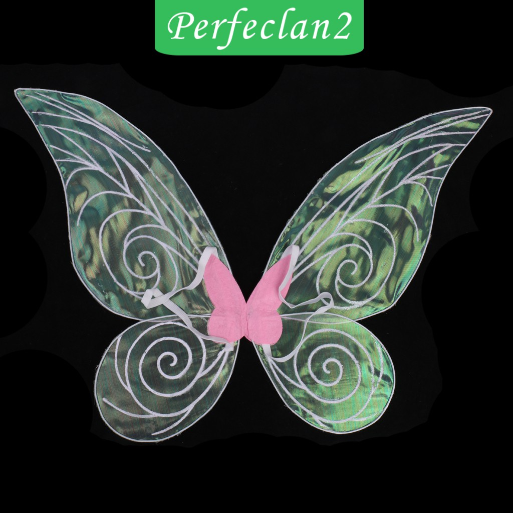 Shiny Butterfly Angel Fairy Wing Party Fancy Dress Green Adult
