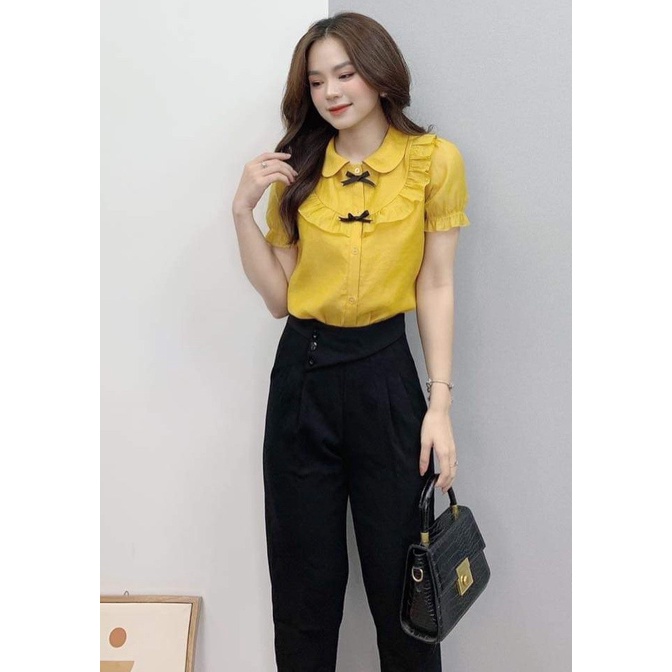 Áo Sơ Mi Nữ Công Sở, Dáng Suông 💖Gloria Shop💖 Sơ mi đính nơ, dáng basic dễ phối đồ SMK1 | WebRaoVat - webraovat.net.vn