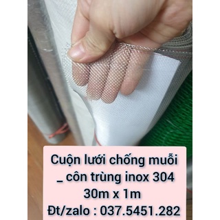 Lưới chống muỗi inox 304 khổ ngang 1m - cuộn 30m