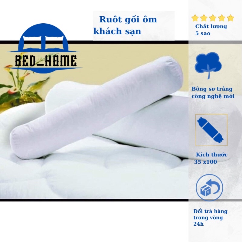 Ruột gối ôm hơi 35X100 cao cấp ép hút chân không có VỎ GỐI làm bằng chất liệu cotton , thoáng khí, hút mồ hôi.