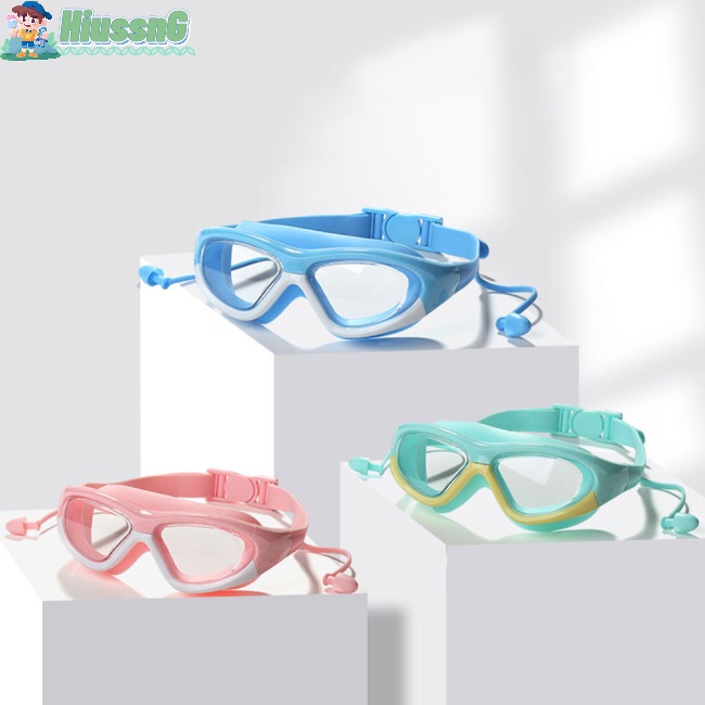 Kính Bơi Chống Thấm Nước Gây Sương Mù Kèm Nút Bịt Tai Tiện Dụng Cho Bé