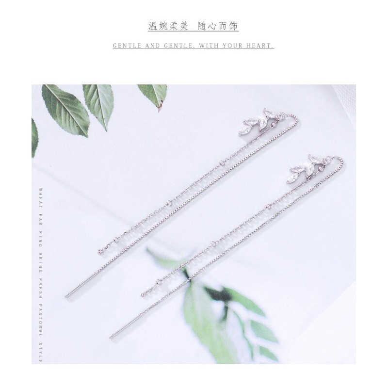 khuyên tai bạc mạ bạch kim BLING BLING- ORDER