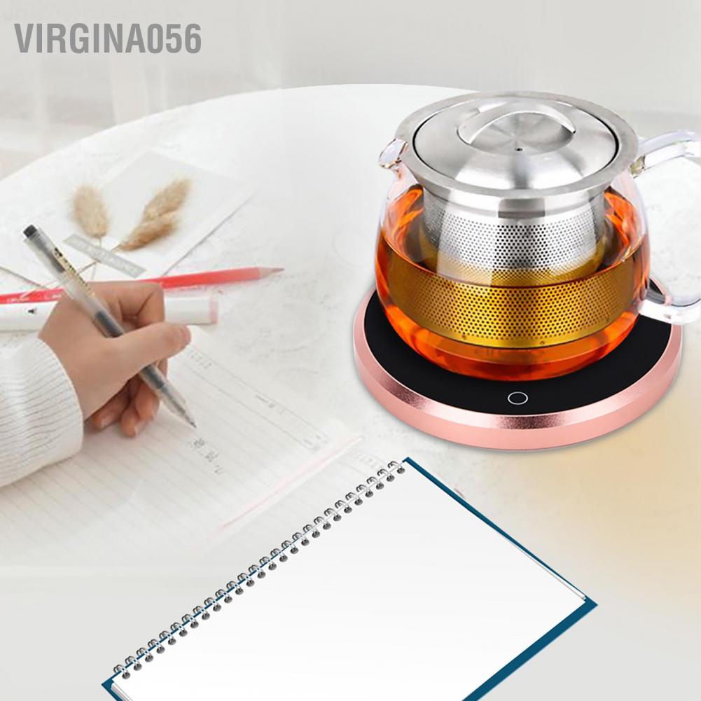 Hàng Hot Máy điều nhiệt cảm ứng không thấm nước Hệ thống sưởi ấm Coaster Pad điện Cà phê Mug Warmer Gold Hàng giao ngayVirgina056