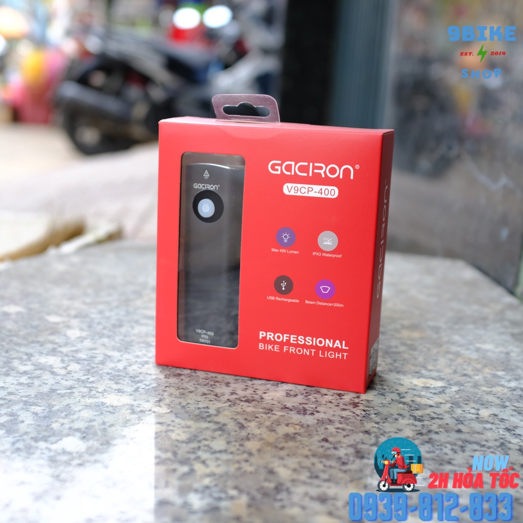 Đèn xe đạp siêu sáng Gaciron V9C-400