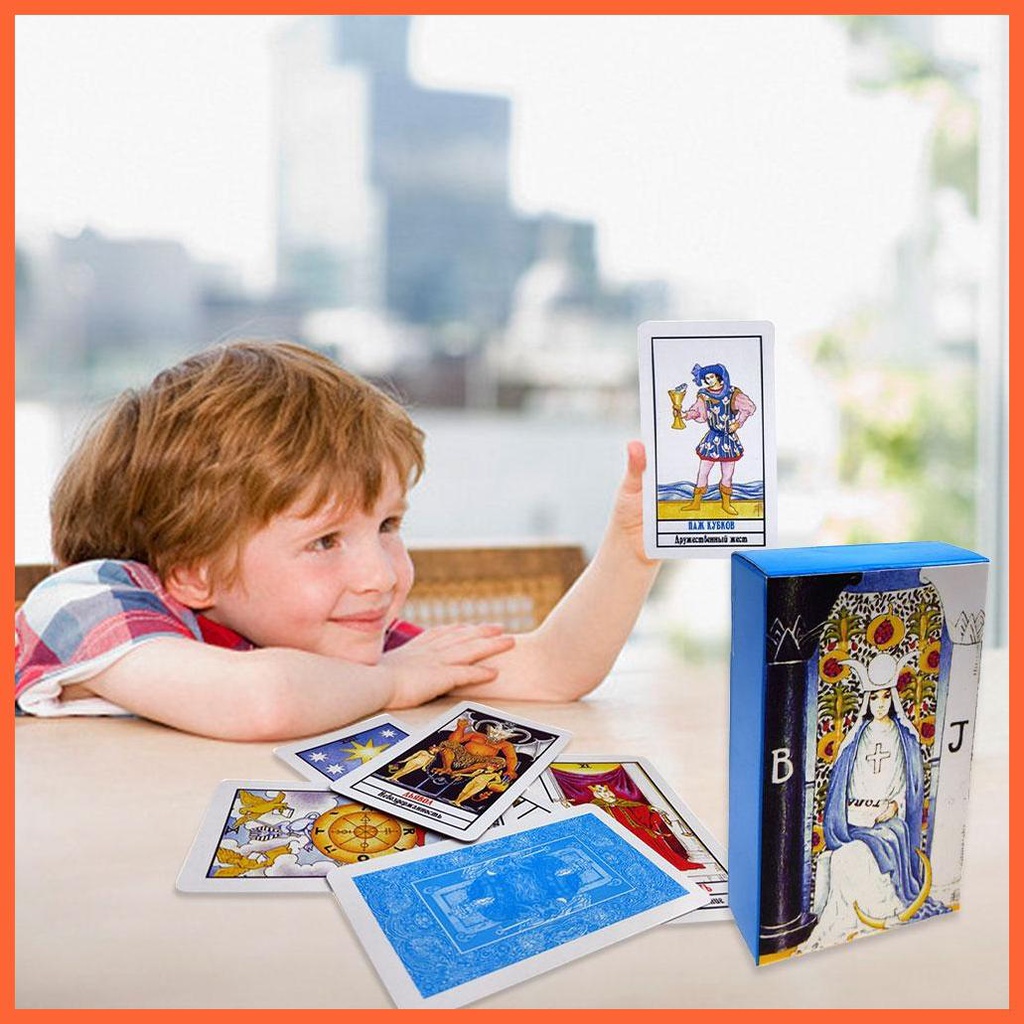 Bộ Bài Tarot Tiếng Nga Nhiều Màu Sắc Kèm Hộp Đựng