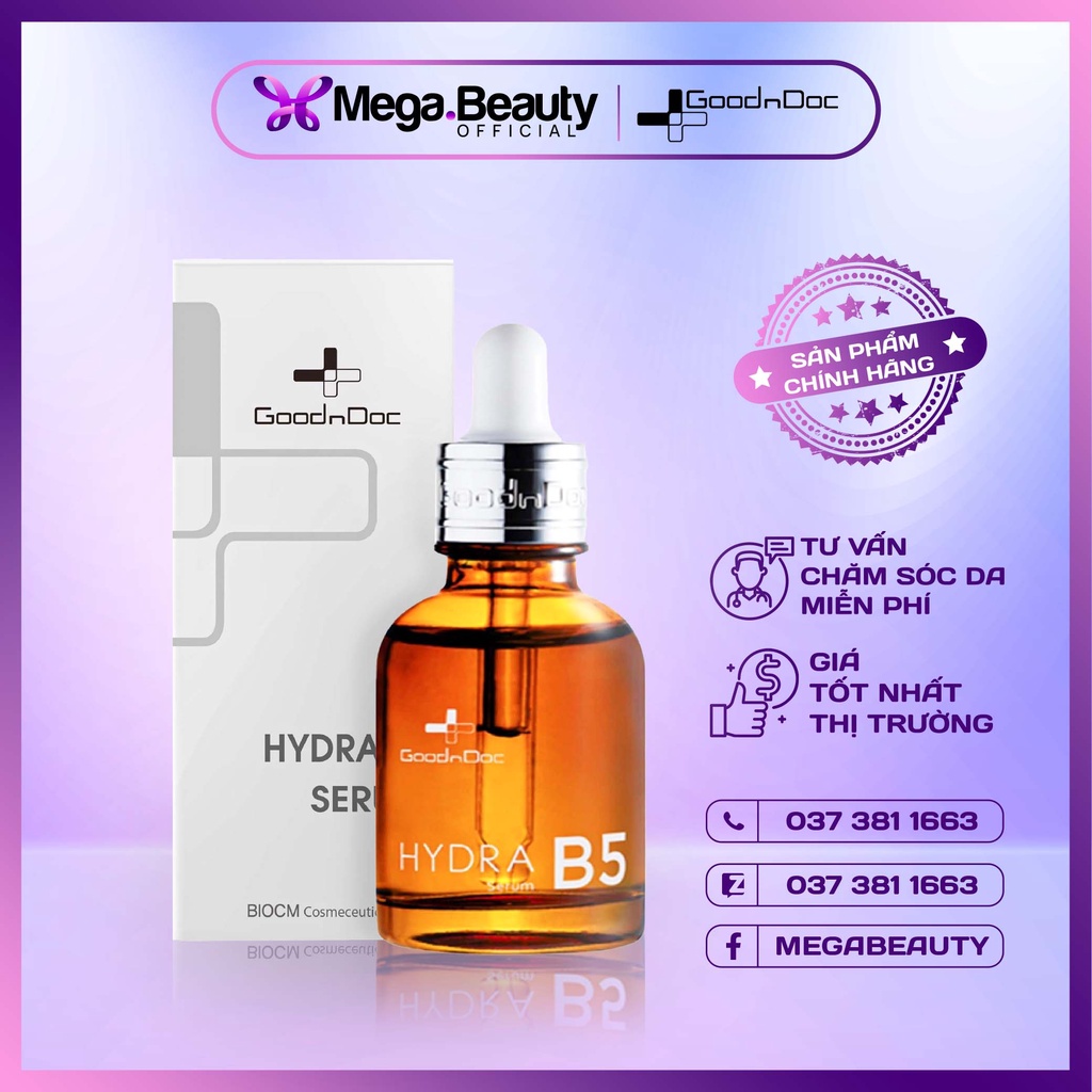 Serum B5 GoodnDoc Dưỡng Ẩm, Phục Hồi, Làm Dịu & Trắng Sáng Da Hydra B5