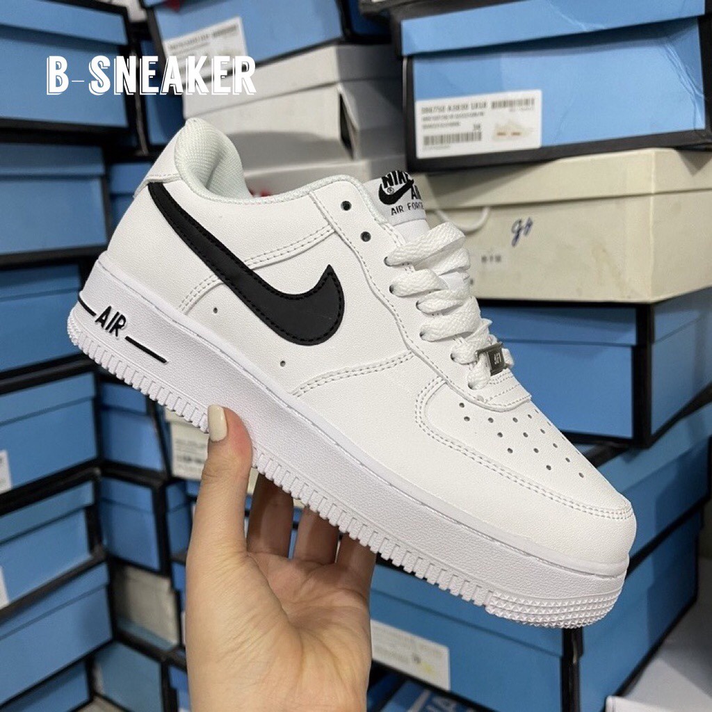 🤞Giày Air Force 1 AF1 Trắng Vệt Đen Thời Trang, Giày Thể Thao Sneaker Nam Nữ Trắng vệt đen full size