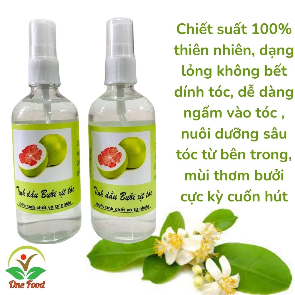 Tinh Dầu Bưởi Chính Hãng , Xịt Tóc tinh dầu bưởi (Kích Mọc Tóc, Dài Nhanh Bóng Mượt Giảm Gãy Rụng), OneFood68