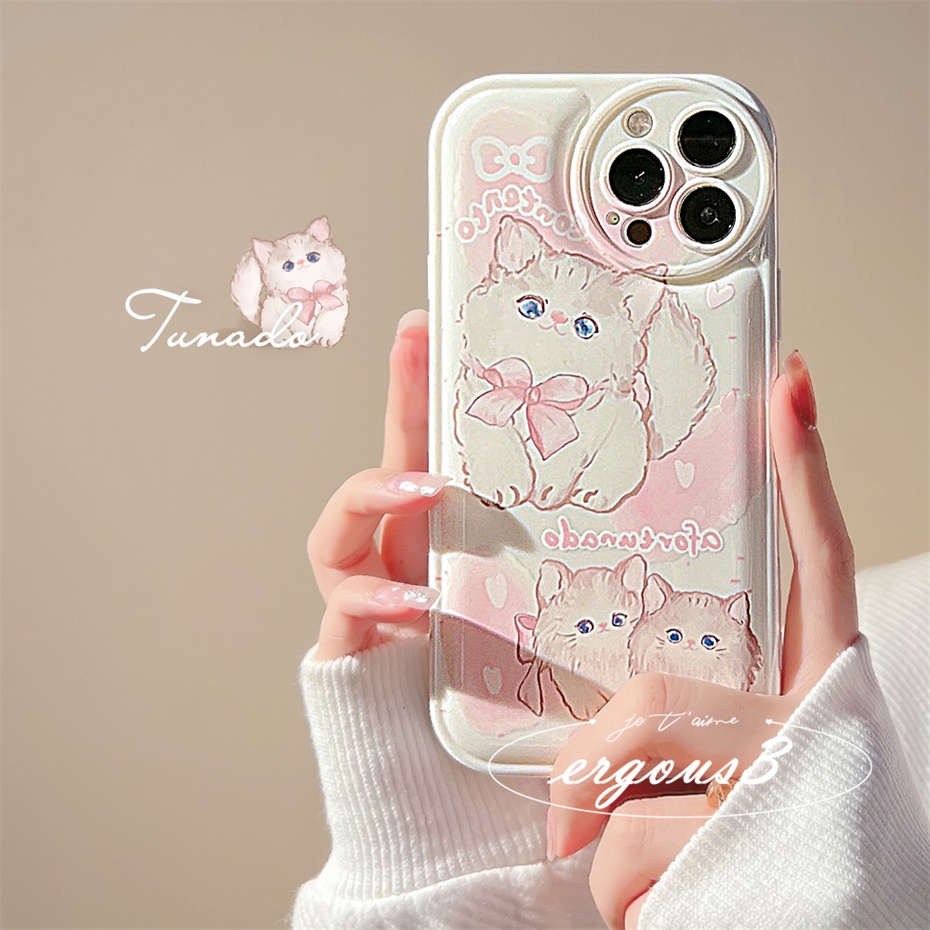 Ốp Điện Thoại Mềm Họa Tiết Mèo Hoạt Hình Bảo Vệ Máy Ảnh Cho iPhone 14 13 12 11 Pro Max SE2020 X XR Xs Max 7 8 Plus
