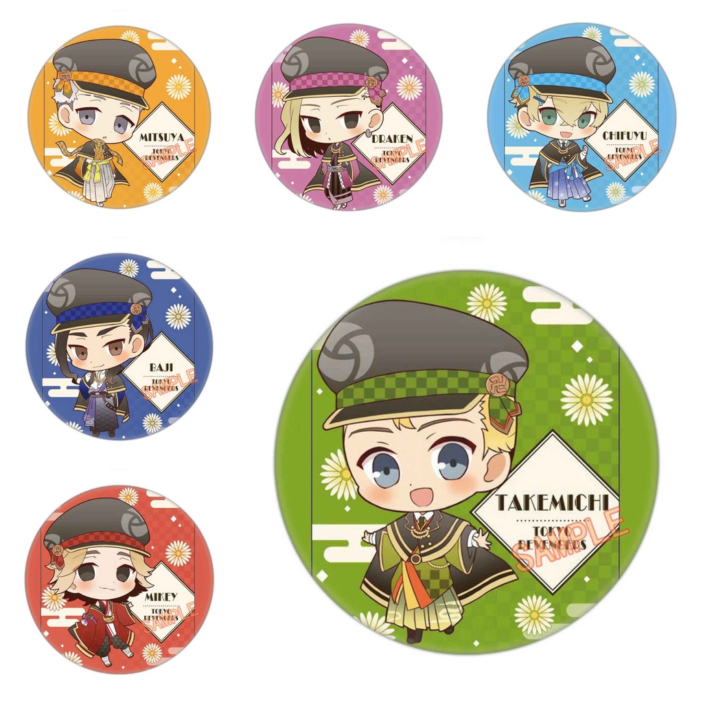Huy hiệu IN HÌNH Tokyo Revengers Kịch Trường Của Takemichi anime chibi xinh xắn