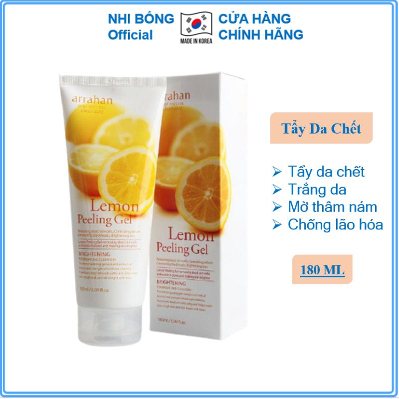 Tẩy da chết - Tẩy tế bào da chết chiết xuất từ chanh vàng ARRAHAN Hàn Quốc 180ml