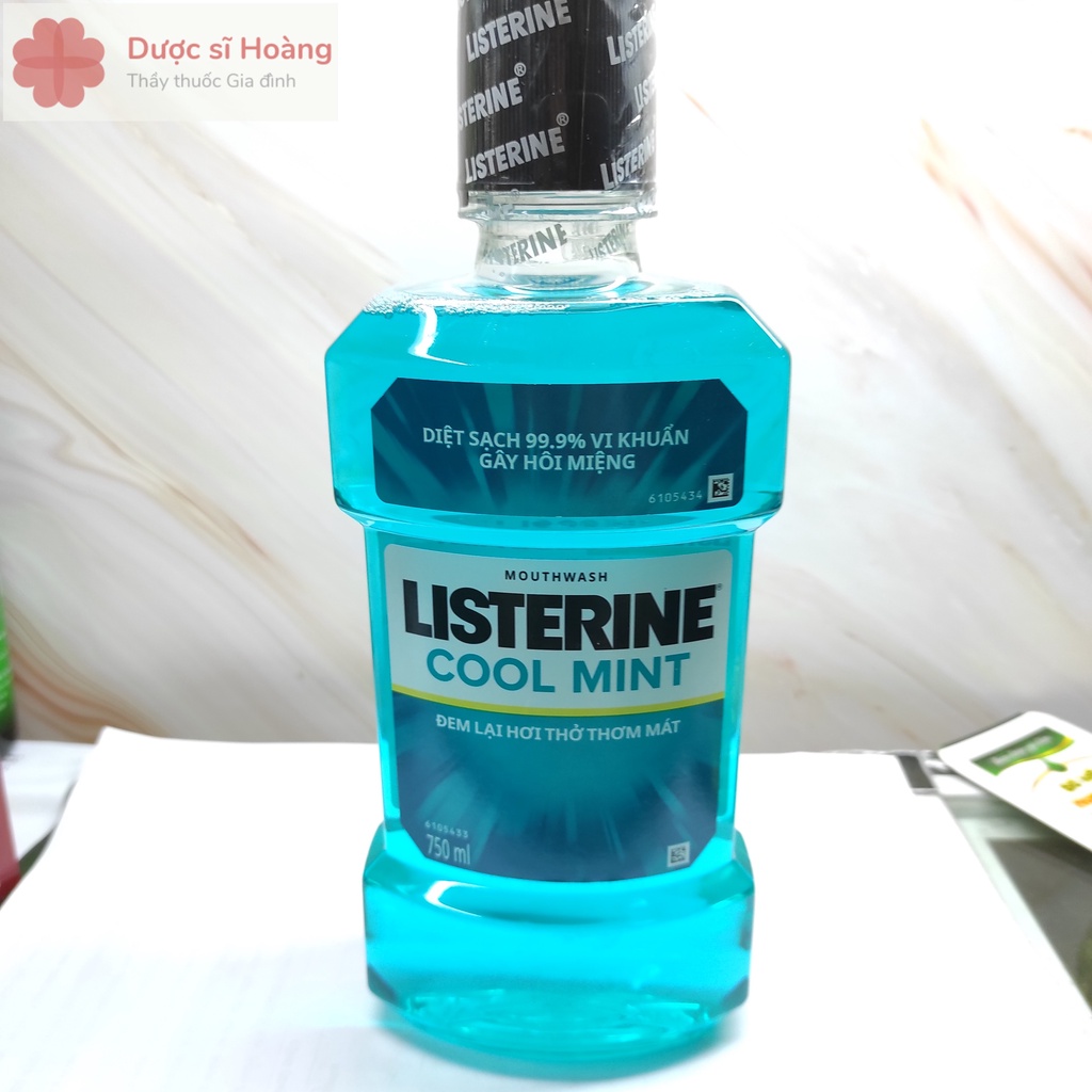 Nước Súc Miệng Diệt Khuẩn Listerine Cool Mint - Giữ Hơi Thở Thơm Mát