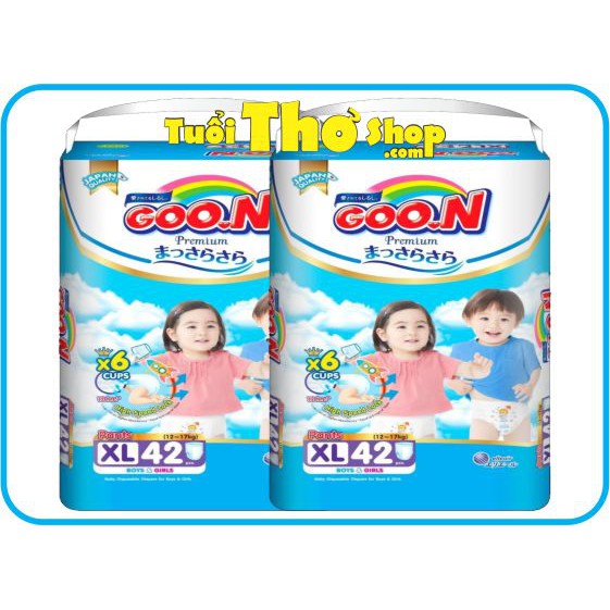 Bỉm Tã Goon PREMIUM Quần/ Dán L50/M60/S64/XL46/L46/M56/XL42/XXL36