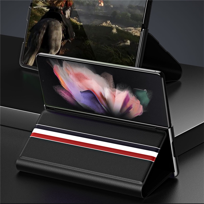 Bao da điện thoại HOCE có ngăn thẻ và giá đỡ cho Samsung Galaxy Z Fold 3 Z Fold5 5G ZFold3 ZFold4
