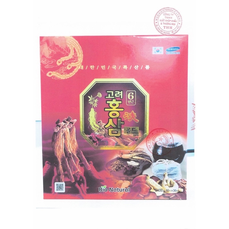 Nước Hồng Sâm Thuốc Bắc Hàn Quốc Hộp 30 gói - Hàng mới về