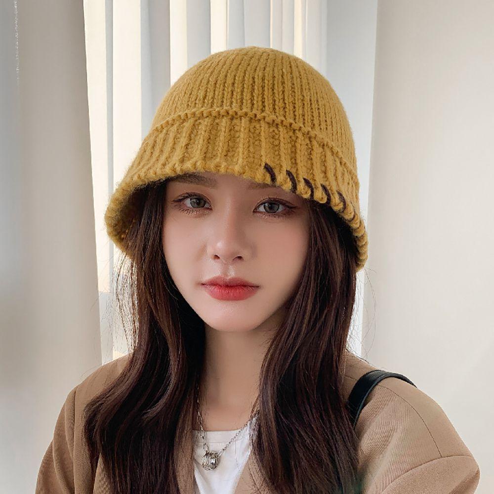 Mũ beanie Màu Trơn Phong Cách Vintage Cho Nữ