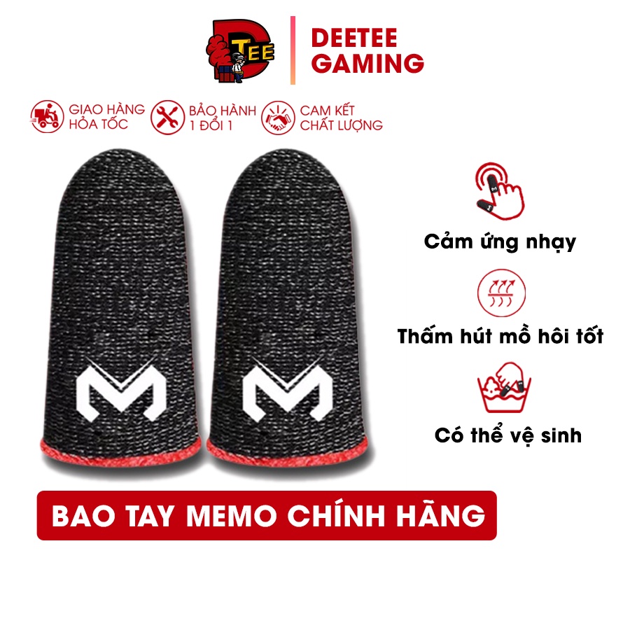 Bao tay chơi game Pubg, Liên quân,ff... chính hãng Memo, Găng tay chơi game chống mồ hôi cảm ứng siêu nhạy, co giãn tốt