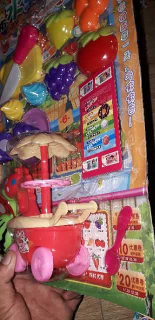 Sét đồ chơi Bé bán trái cây và xe đẩy bằng nhựa rất đẹp