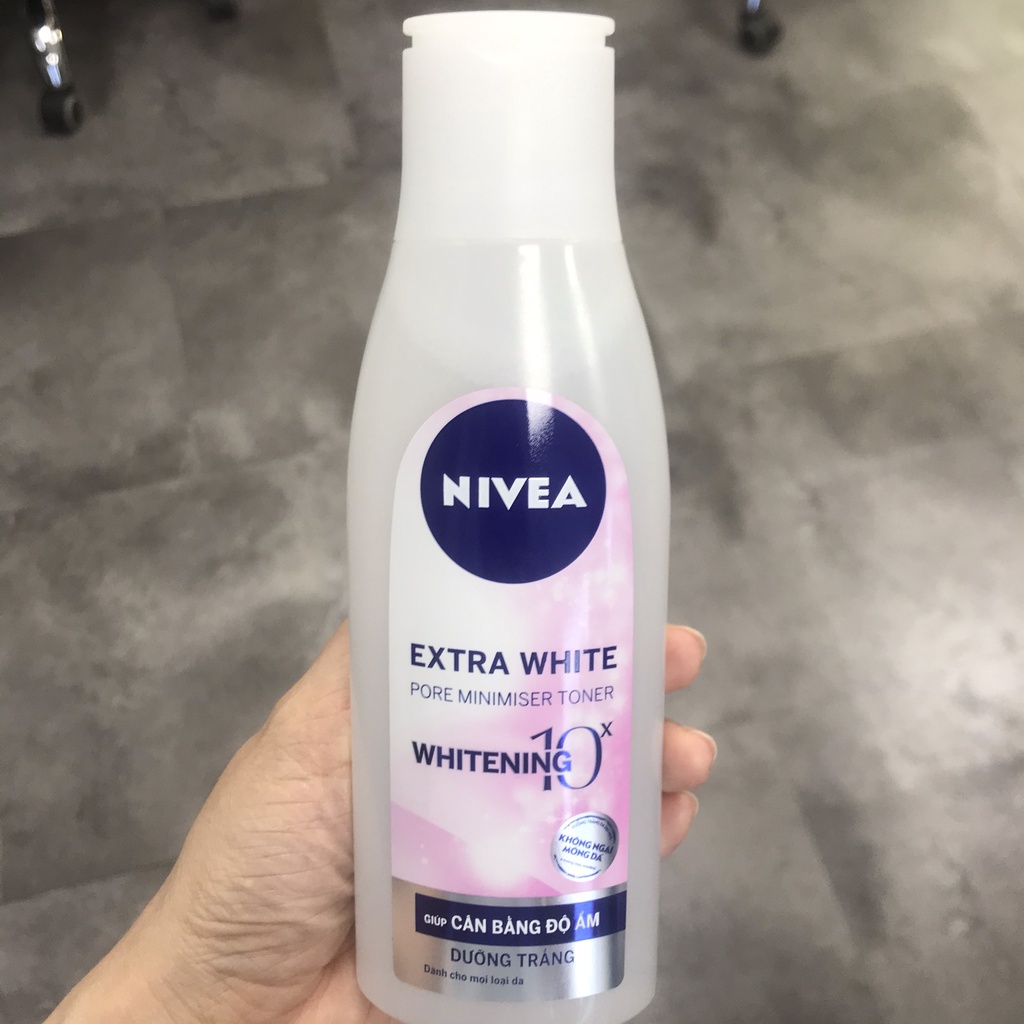 Nước hoa hồng NIVEA Trắng Da Extra White Pore Minimiser Toner (200ml) - Toner trắng da Nivea