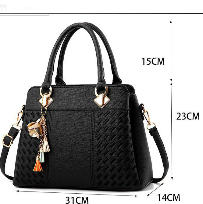 Ready stock túi xách túi đeo chéoTúi đeo vai xách tay bằng da thời trang dành cho nữ loại lớn