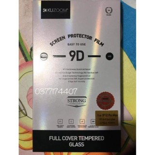 Kính cường lực Kuzoom 9D cho iPhone 12 Mini, 12, 12 Pro, 12 Pro Max Full màn hình siêu chịu lực ( Full Box )