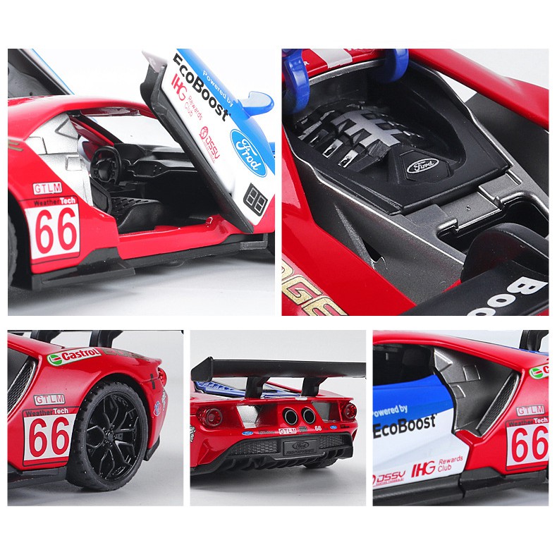 Ô tô Mô Hình Ford GT Le Mans tỉ lệ 1:32. Siêu xe thể thao mô hình bằng kim loại