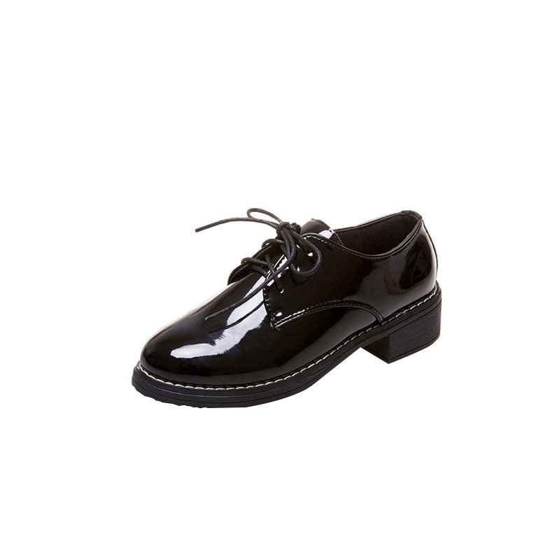 Giày oxford ulzzang nữ trơn đế cao 4cm Vintage