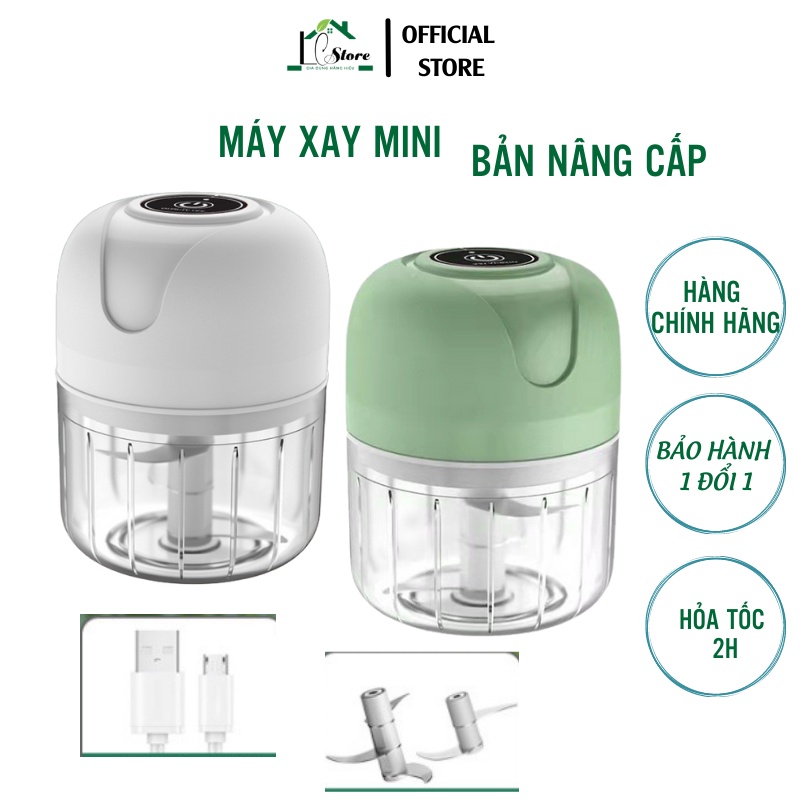 Máy Xay Tỏi Ớt Cầm Tay Mini bản nâng cấp Siêu Tiện Lợi dung tích 250ml siêu bền bảo hành 1 đổi 1