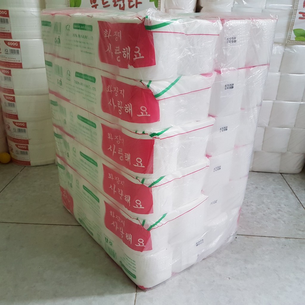 Cây (120 cuộn) giấy vệ sinh Hàn Quốc 2 lớp, giấy vệ sinh cho khách sạn, nhà nghỉ