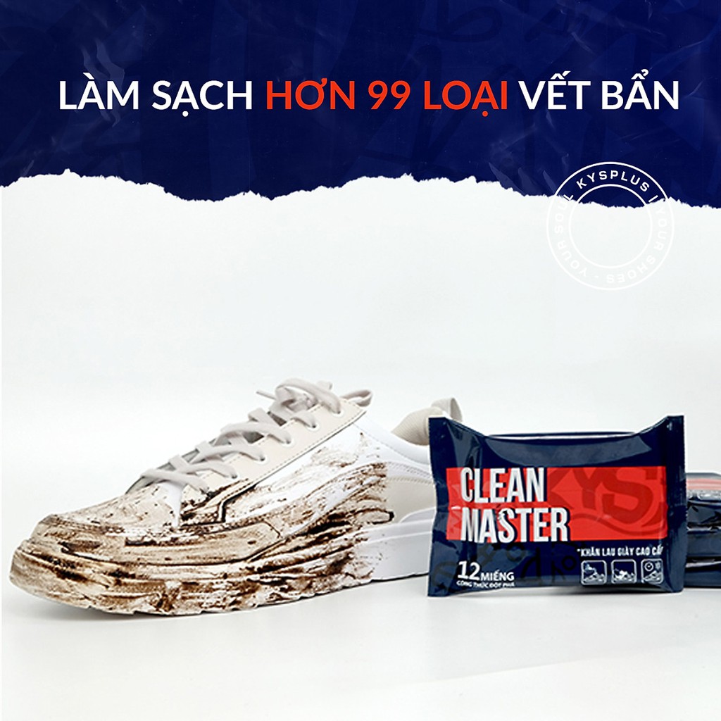 Khăn lau giày cao cấp Clean Master KYS vệ sinh cho giày thể thao, giày sneaker, giày da - Đại Lý Chính Thức