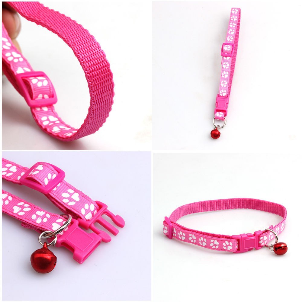 (MớI) Vòng Cổ Có Chuông HìNh DấU Chân Cỡ Nhỏ Cho Thú Cưng