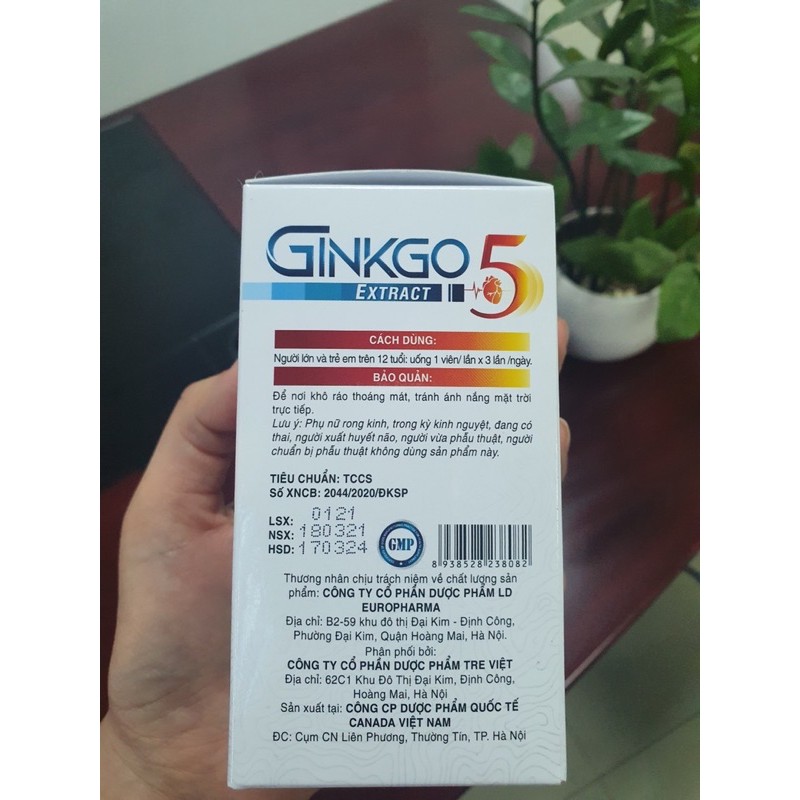 ginko5: thuốc tuần hoàn não