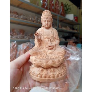 Tượng Phật để xe gỗ xá xị thơm