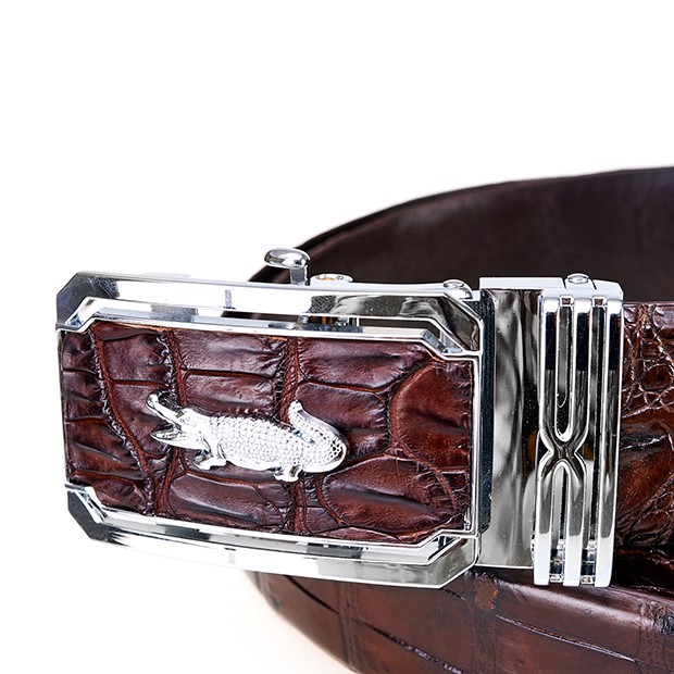 Thắt lưng nam da cá sấu cao cấp KN bản rộng 3.5 cm CS1-TL01-35+ Tặng kèm móc khóa da cá sấu, hộp và túi giấy đựng quà sa