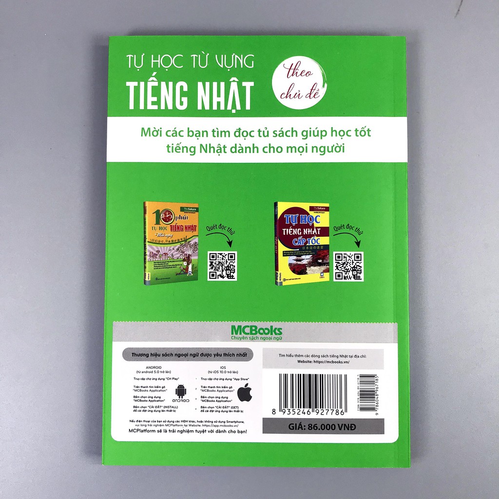 Sách - Tự Học Từ Vựng Tiếng Nhật Theo Chủ Đề Tặng Bookmark