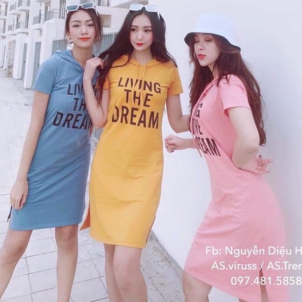 Váy mũ dream cotton fom rộng