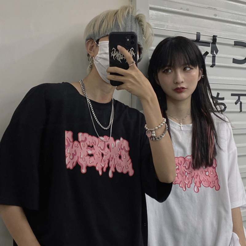 Áo Thun Ngắn Tay In Họa Tiết Retro Cho Nam Nữ