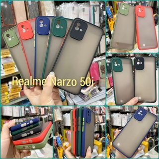Ốp lưng Realme Narzo 50i viền dẻo màu lưng nhám mờ bảo vệ camera
