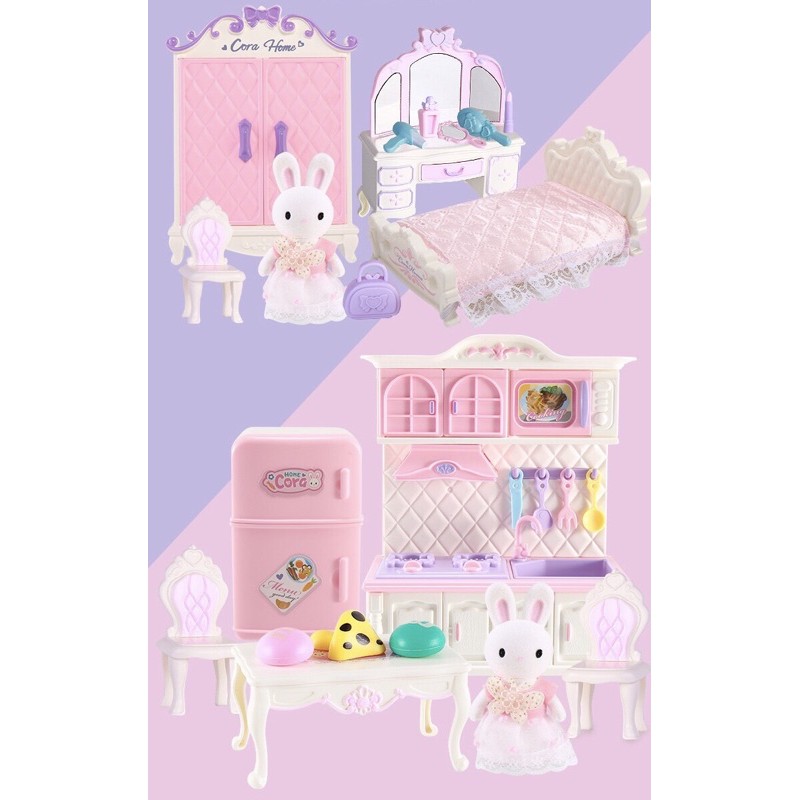 Phòng Ngủ Mini – Nhà Bếp Mini – Phòng Tắm Mini Thỏ & Mèo Kitty Siêu Xinh🌸🌸 Rất nhiều mẫu