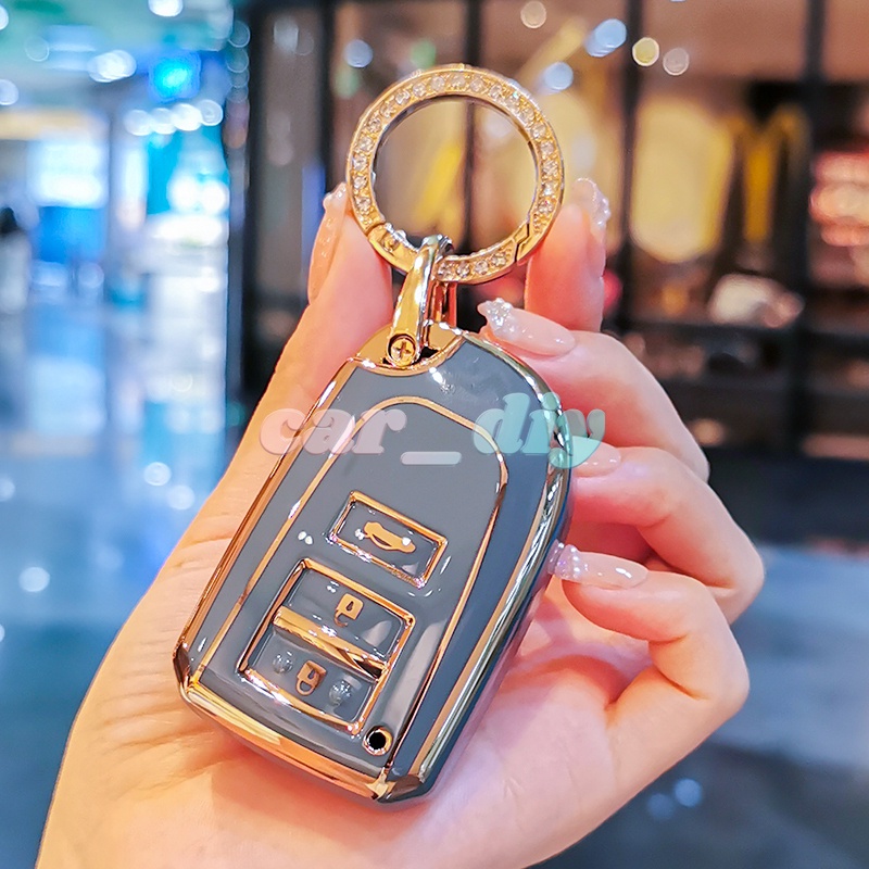 Vỏ Bảo Vệ Chìa Khóa Xe Hơi Toyota Vios Yaris Bằng TPU Màu Vàng