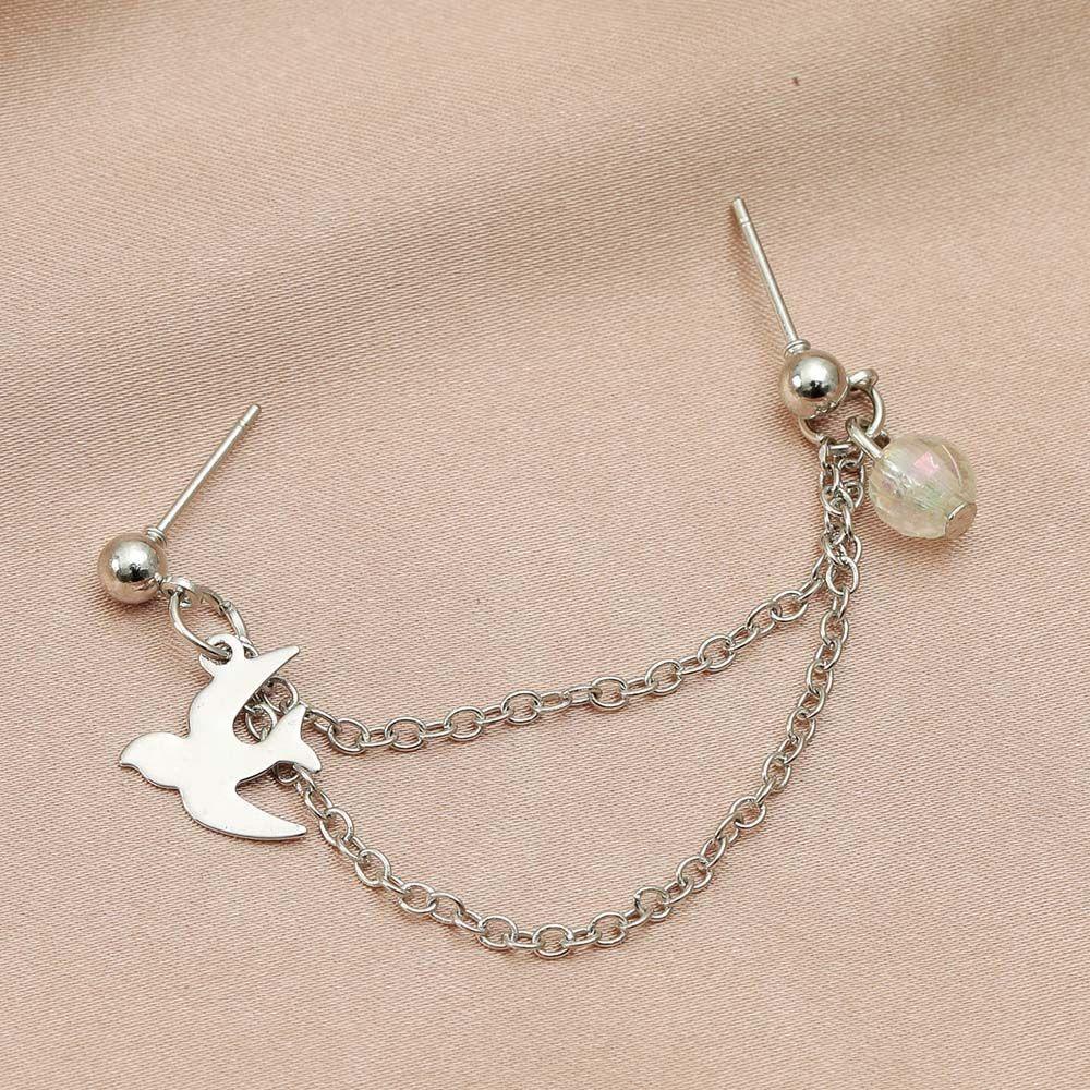 Bông Tai Dạng Kẹp Hình Rắn Bằng Hợp Kim Phong Cách Punk Hip Hop Đơn Giản Cho Nam