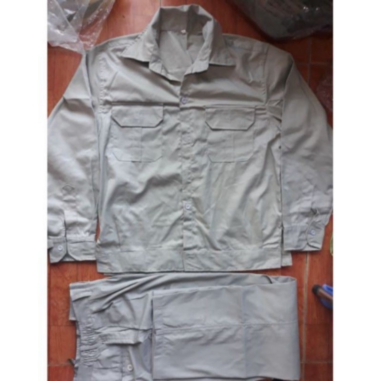 Bộ bảo hộ lao động màu ghi  quần áo lao động [DOO SAFETY]