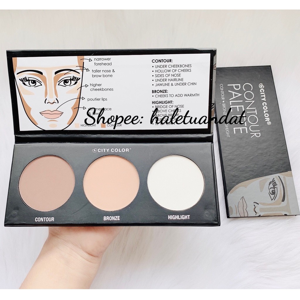 Bảng Phấn Tạo Khối Và Highlight City Color Contour Palette