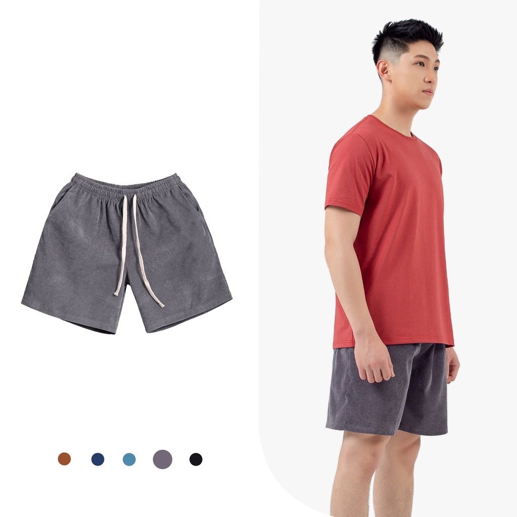 Quần short nam nhung tăm dáng rộng - QS85