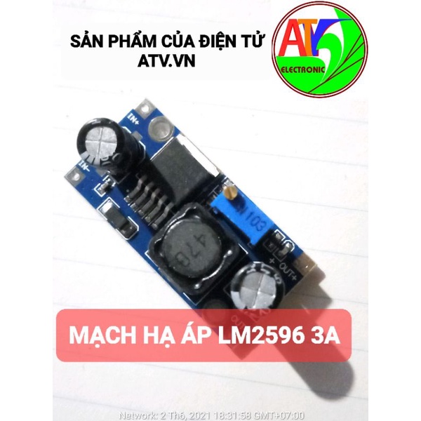 Mạch Hạ Áp LM2596 3A điện vào từ 4 đến 35V