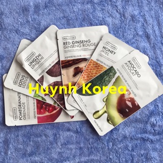 Combo 10 mặt nạ giấy Linhchi- nhân sâm- bơ Hàn Quốc