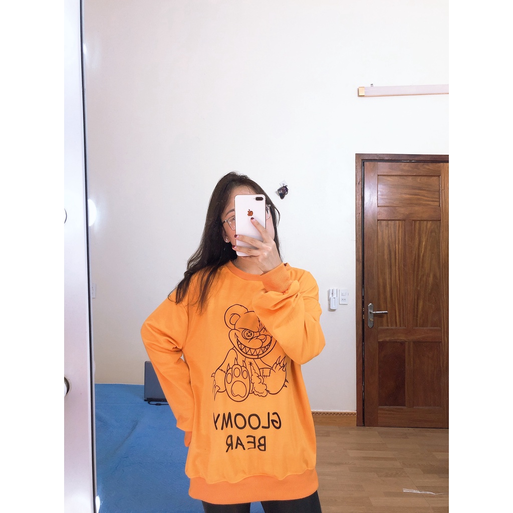 [Mã 2611THTRANG100K hoàn 10% xu đơn 99K] Áo sweater nỉ cổ tròn dài tay nam nữ họa tiết xu hướng 2021