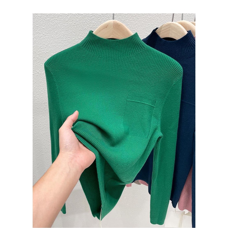Áo Sweater Dệt Kim Cổ Lọ Thiết Kế Mới Thời Trang Mùa Thu Đông Dành Cho Nữ