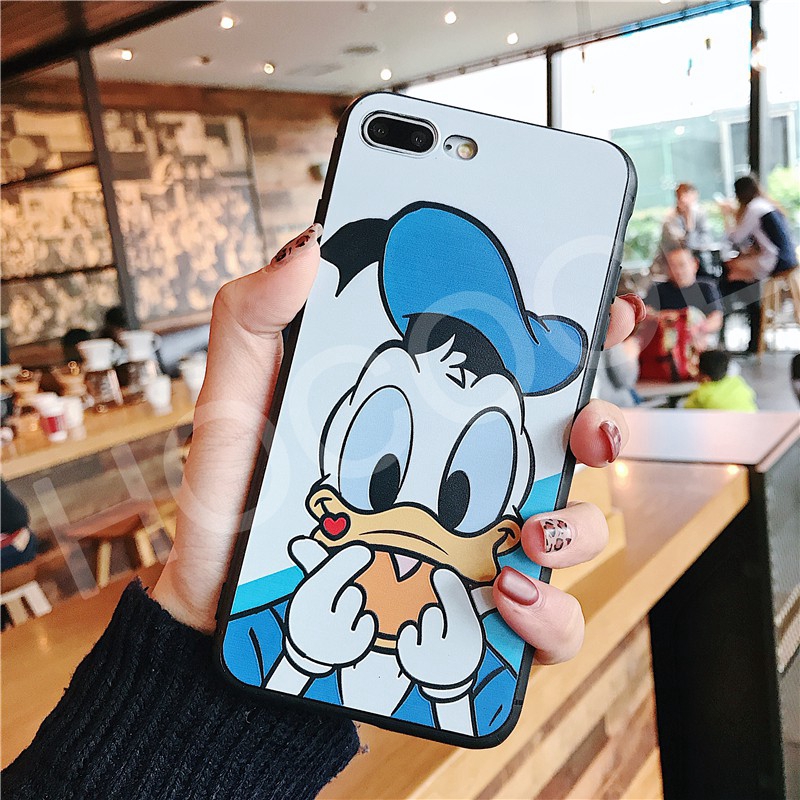 Ốp điện thoại mềm in hình vịt Donald/Daisy 3D cho iPhone 6(s)/6(s)+/7(+)/8(+)/X/Xr/Xs (max) | BigBuy360 - bigbuy360.vn