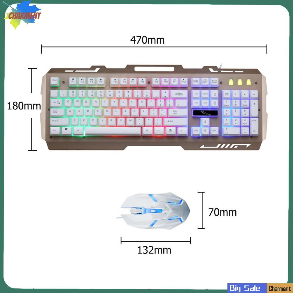 Bàn Phím Cơ Gaming Có Dây Kim Loại Cha.G700 + Đèn Led